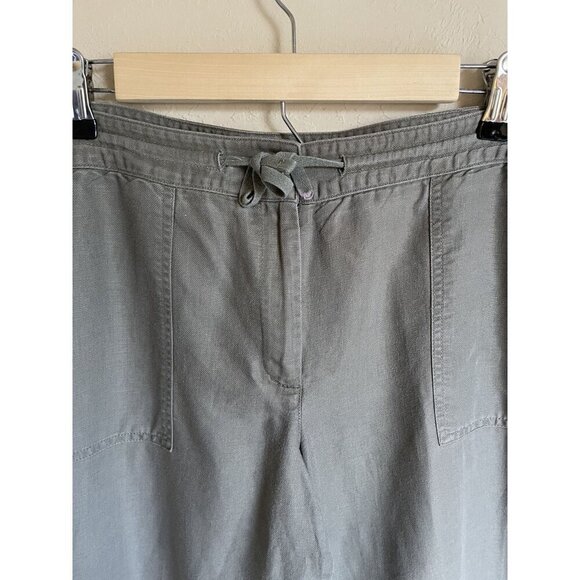 Talbots Signature Size 12 Light Green Cotton Blend Classic Straight Leg Ankle Le - Picture 6 of 9